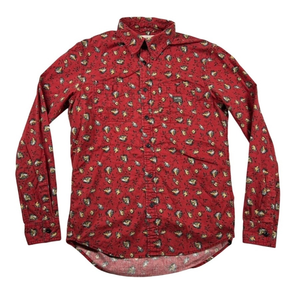 Denim & Supply Shirt Mens Sm Floral Ralph Lauren Red Western Cotton Button